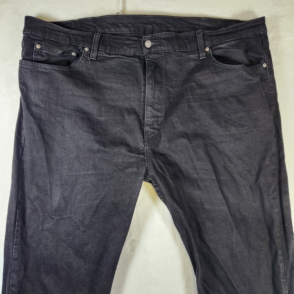Levi's 502 Black Jeans Men's 46x29‎ Relaxed Taper Big & Tall - Picture 2 of 9